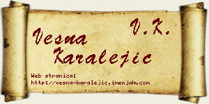 Vesna Karalejić vizit kartica